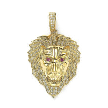 Lion Head Style 925 Silver Charm Hip Hop Men′s Fashion Jewelry Pendant